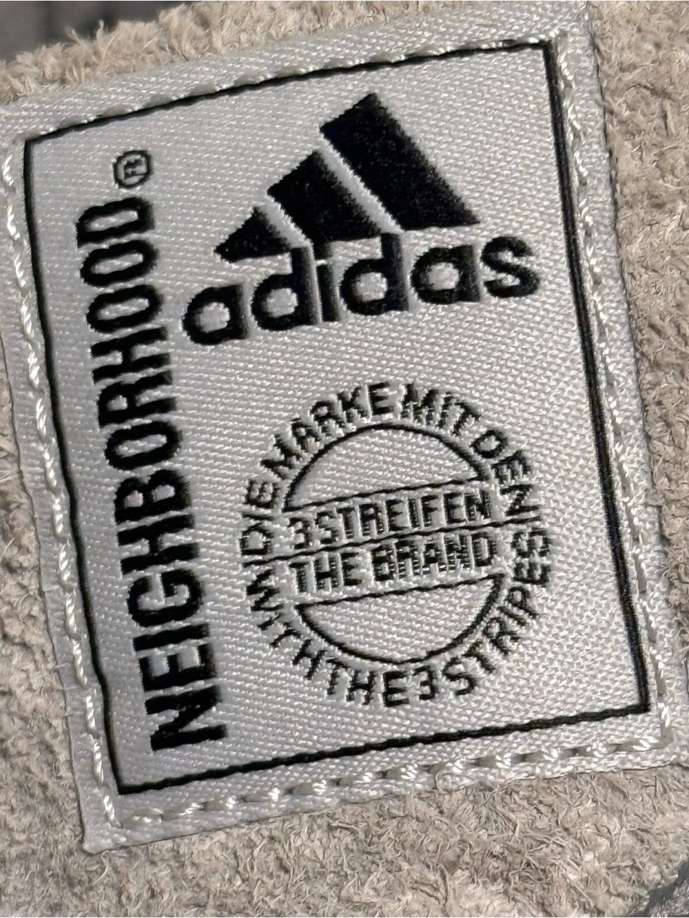 Neighborhood x adidas Adimatic Charcoal Grey Mens Size 11.5 Black Suede Sneaker